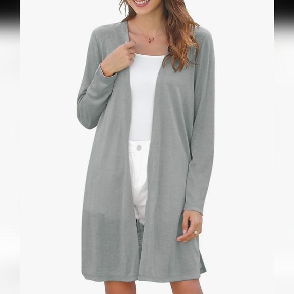 Only One Sweaters - Only One Because It's A Passial Gray Open Front Cardigan XL Lightweight
